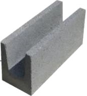 Bloco canaleta de concreto 14x19x39 cm
